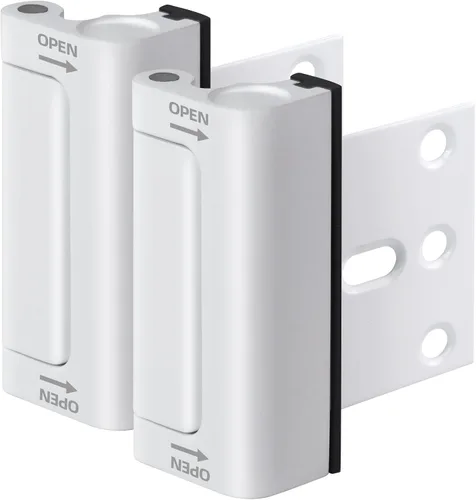 Miniatura 9 de Cerradura de refuerzo de seguridad para puerta doméstica, paquete de 1 cerradura de puerta delantera blanca mejorada para seguridad de niños que