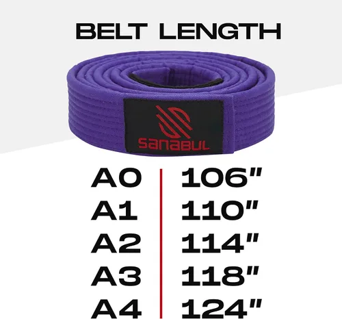 Miniatura 6 de Sanabul Cintos para Jiu Jitsu BJJ brasilero Profesional.