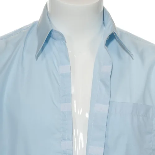 Miniatura 4 de Benefit Wear Camisa de vestir de manga corta con gancho y bucle frontal adaptativa para hombre (16.5, blanco)