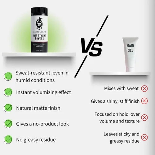 Miniatura 6 de Tribal Chimp Polvo para peinar el cabello, voluminizador de cabello invisible durante todo el día y polvo de textura para hombres y mujeres, polvo