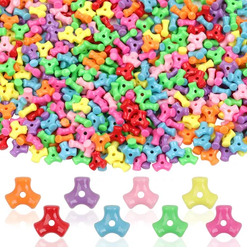 Miniatura 27 de Cuentas de Pony de Plástico Coloridas para Pulsera para Hacer Joyas para Pulseras de Amistad 6x9mm Multicolor para Cuentas Trenzado de Cabello