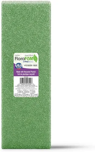 Miniatura 10 de FloraCraft FloraFōM Bloque de 2 pulgadas x 3.9 pulgadas x 7.75 pulgadas, color verde