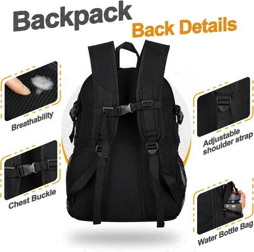 Miniatura 5 de Goloni Soccer Backpack,Basketball Backpack with Ball Compartment & Shoe Compartment,Backpack for Basketball,Soccer