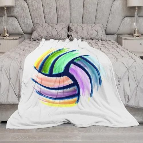 Miniatura 7 de Manta de voleibol, regalos de voleibol para niñas adolescentes, mantas deportivas para niñas, regalo para jugadores de equipo universitarios, manta