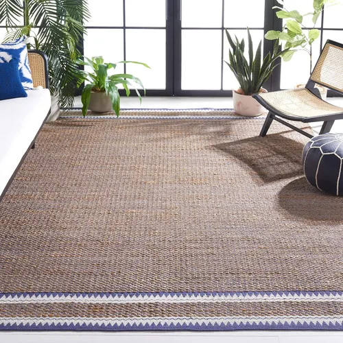 Miniatura 12 de SAFAVIEH Colección de fibra natural - Alfombra decorativa de 2 x 3 pies, color natural y negro, hecha a mano de yute rústico costero, ideal