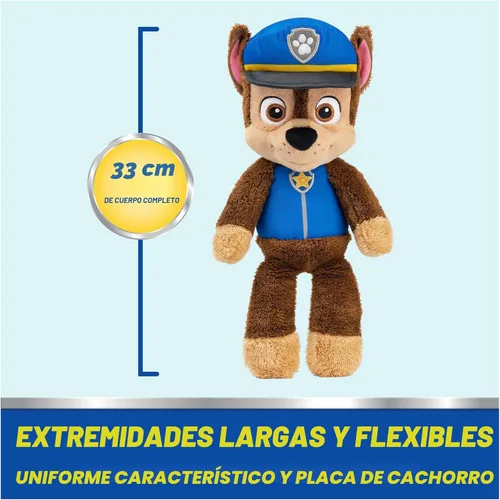 Miniatura 4 de GUND PAW Patrol Juguete Oficial de Peluche Chase Take Along Buddy, Animal de Peluche Premium para Edades de 1 Año en Adelante, Azul/Marrón, 13