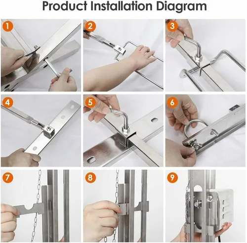 Miniatura 9 de iMeshbean Kit de parrilla eléctrica para barbacoa, 90 libras de acero inoxidable, barra asadora de asador, asador de asador, kit de barbacoa