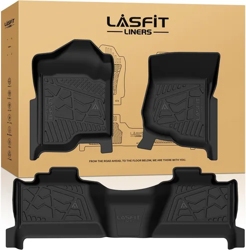 Miniatura 40 de LASFIT Juego completo de tapetes de elastómero termoplástico para todo tipo de clima de ajuste personalizado para automóviles, de 1ª y 2ª fila, 3