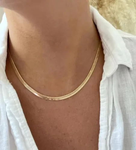 Miniatura 6 de LEXODY Collares apilables para mujer, chapados en oro de 14 quilates, collares de oro en capas, delicado collar de oro con puntos, cadena