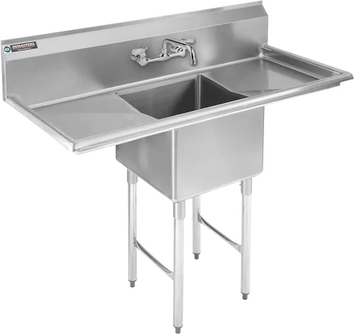 Miniatura 14 de DuraSteel Fregadero de Acero Inoxidable para Servicios Generales - Certificado NSF Tazón Individual de 18" x 18" x 12" - No Incluye Grifo Sin Plomo
