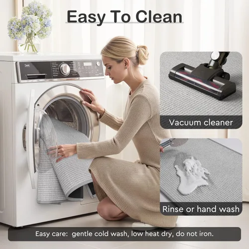 Miniatura 6 de MontVoo Tapete de baño de felpilla absorbente, de secado rápido, con parte trasera de goma, antideslizante, lavable, ultra delgado, para debajo