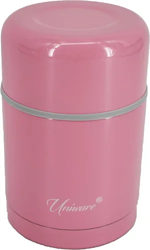 UNIWARE Contenedor sellado al vacío de doble pared rosa (20.3 fl oz), 4.0 x 4.0 x 6.1 pulgadas Rosado