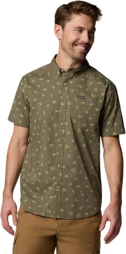 Miniatura 9 de Columbia - Camisa de manga corta para hombre Rapid Rivers con estampado, con cómodo elástico Colegial Navy Outback