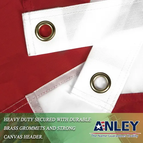 Miniatura 4 de Anley EverStrong Series - Bandera abierta bordada de 3 x 5 pies, cabecera de lona bordada y resistente, 4 filas de costuras de cerradura, banderas