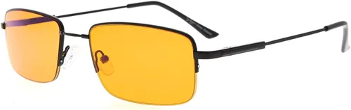 Miniatura 8 de Eyekepper Lentes de luz azul para hombre, para dormir mejor el 97% con bloqueo de luz azul, lentes de titanio con memoria flexibles, lentes teñidas