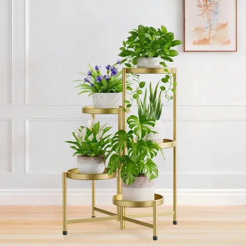 Miniatura 18 de iDavosic.ly Soporte grande para plantas de 6 niveles para interiores, 10 pulgadas de ancho de metal de esquina alta para múltiples plantas, estante