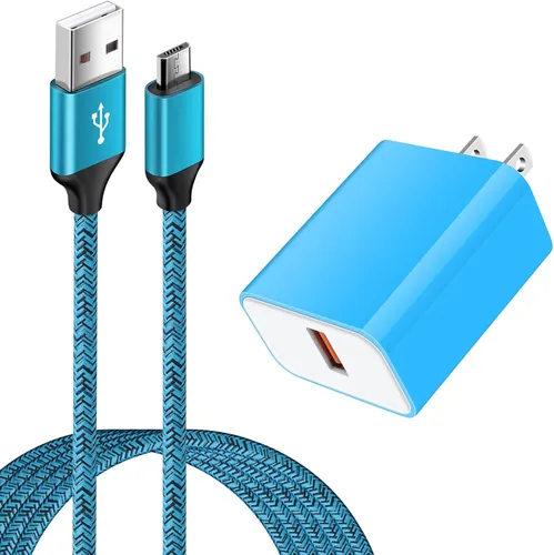 Miniatura 10 de Cargador micro USB, cargador rápido Android, cargador rápido 3.0 USB de pared rápido cable micro USB compatible con Motorola Moto E E5 E4 Plus/Play