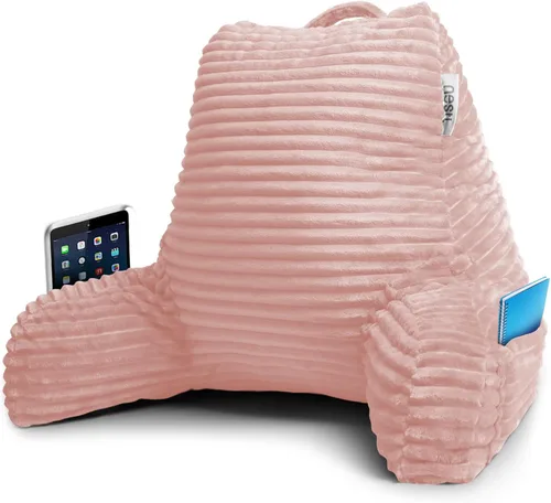 Miniatura 43 de Nestl Almohada de lectura para niños y adolescentes con espuma viscoelástica triturada, almohadas de respaldo de felpa de corte lujoso para leer