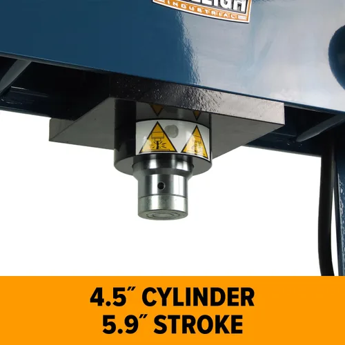 Miniatura 2 de Baileigh HSP-30A - Prensa de taller accionada por aire / manualmente con marco-H, 30 toneladas, de 22 a 1/2 pulgadas de ancho de trabajo