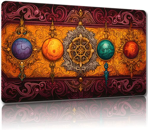 Miniatura 14 de Tapete de juego para MTG, con bolsas de almacenamiento gratis, tapete de juego de 24 x 14 pulgadas, TCG y alfombrillas de juego de mesa