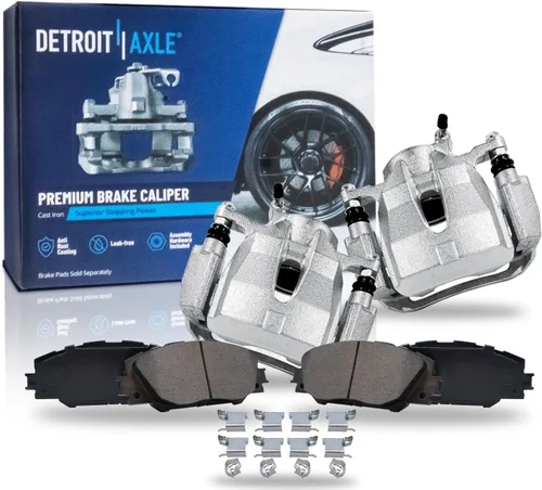 Miniatura 95 de Detroit Axle - Pastillas de freno de cerámica delanteras Reemplazo de pinza de freno derecha para Dodge Ram 1500 Dakota, Ram 1500 Classic - Juego