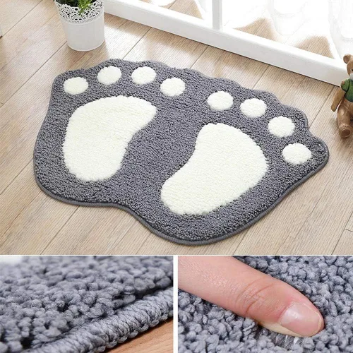 Miniatura 15 de TOPCHANCES Tapete de baño, antideslizante y grande para pies grandes, tapete de baño absorbente de agua, tapete de microfibra para inodoro, tapete