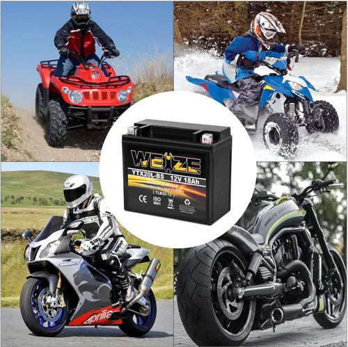 Miniatura 8 de Weize YTX20L-BS - Batería de alto rendimiento para deportes de potencia - Sellada, libre de mantenimiento, AGM para motocicleta, ATV, UTV, moto