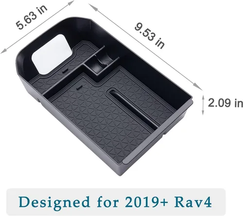 Miniatura 6 de JDMCAR Organizador de bandeja de consola central compatible con accesorios Toyota RAV4 2025 2024 2023 2022 2021 2020 2019 y 2021-2025 RAV-4 Prime