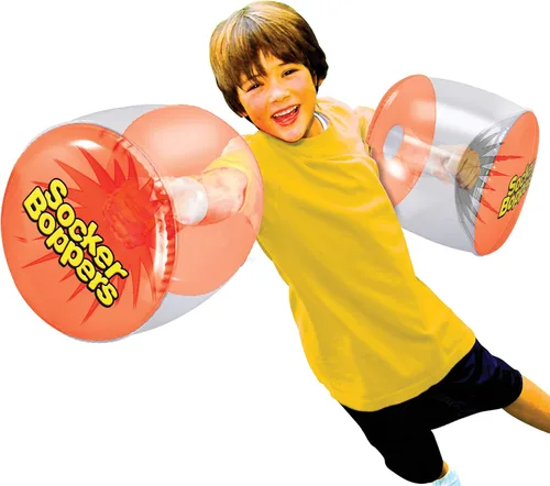 Miniatura 2 de Socker Boppers Almohadas de Boxeo Inflables - Un Par de Boppers – Transparentes, Caja y Golpe, Vinilo Duradero, Salida Activa Que Ayuda