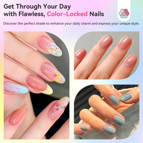 Miniatura 6 de SAVILAND Juego de esmaltes de uñas de 20+3 colores: 0.2 fl oz de secado rápido pastel kit de esmalte de uñas regular primavera verano esmalte