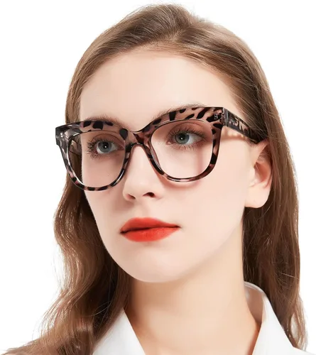 Miniatura 7 de Gafas de lectura de gran tamaño para mujer, lectores gruesos de ojo de gato con bisagras de resorte 1.0 1.25 1.5 1.75 2.0 a 4.0 A Rojo