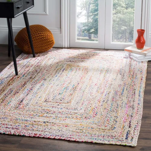 Miniatura 55 de SAFAVIEH Braided Collection - Alfombra de pasillo, 2 pies 3 pulgadas x 8 pies, color negro y azul, hecho a mano, reversible, ideal para dormitorio
