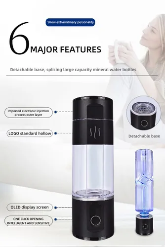 Generador de botellas de agua rico en hidrógeno Concentración máxima Molecular Hasta 5000PPB Máquina portátil de hidrógeno para hacer agua |