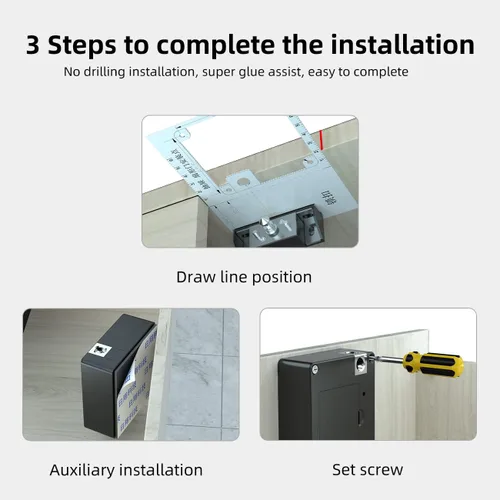 Miniatura 3 de RFID cerradura electrónica del gabinete ocultado DIY para armario de madera armario cajón armario cerradura pestillo
