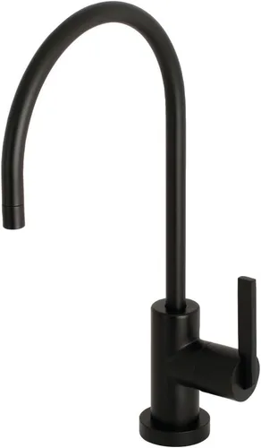 Kingston Brass KS8190CTL Grifo de filtración de agua continental, negro mate, alcance de boquilla de 5‑7/8 pulgadas Mate negro