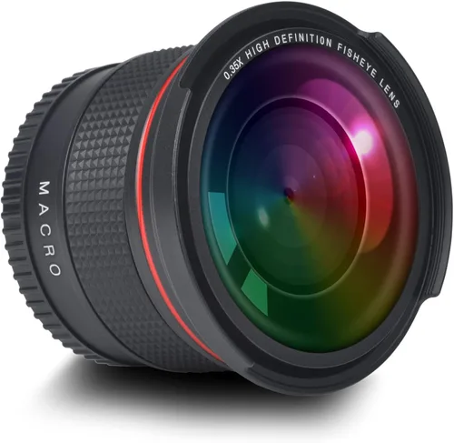 Miniatura 3 de 58MM 0.35x Lente Gran Angular Fisheye para Cámaras Canon DSLR EOS Rebel 70D 77D 80D 90D T8i T7 T7i T6i T6s T6 T5i T5 T4i T3i T100 SL1 SL2 SL3