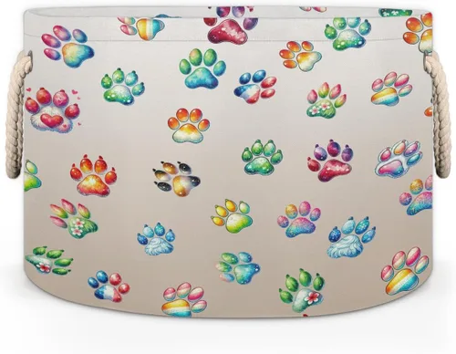 Miniatura 14 de Cesta de almacenamiento redonda grande de béisbol, canasta de almacenamiento circular plegable para béisbol, con asa para niños, manta de juguetes