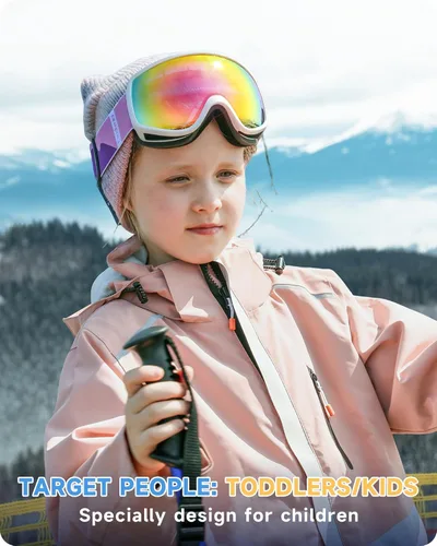 Miniatura 4 de findway Gafas de esquí para niños, gafas de snowboard para niños y niñas de 3 a 12 años