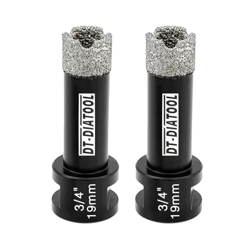 Miniatura 43 de DT-DIATOOL Broca de núcleo de diamante de 1/4 pulgada con hilo 5/8"-11 de vacío soldado para baldosas de porcelana, cerámica, gres, mármol, granito