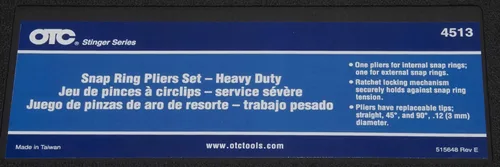 Miniatura 6 de OTC 4513 Juego de pinzas de resorte de 2 piezas para uso intensivo, interno y externo