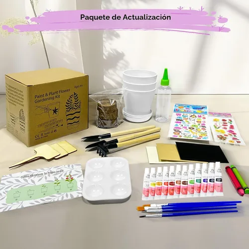 Miniatura 5 de Kit de jardinería infantil de pintura y plantas para niñas y niños, juguetes de jardín, flores, jardinería, regalo para niños, macetas de flores