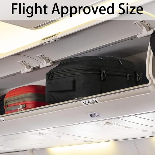 Miniatura 7 de Vancropak Mochila de mano de 13.2 gal, expandible, extragrande, aprobada para viajar en avión, resiste el agua, maleta, ligera, fin de semana