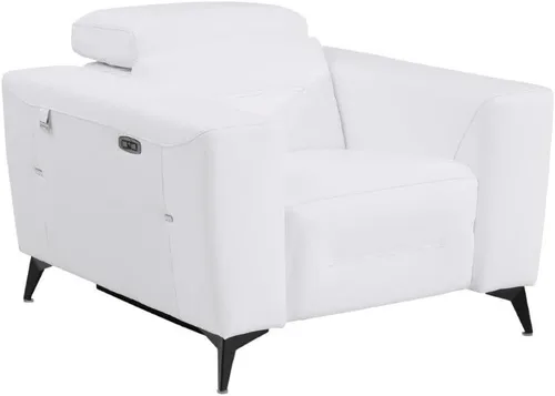 Miniatura 11 de BlackJack Furniture Ferrara - Sofá reclinable de cuero italiano de grano superior con puertos USB para cargar dispositivos, reposacabezas ajustables