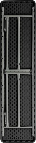 Miniatura 9 de EMMA + OLIVER Mesa plegable rectangular de plástico de 6 pies, mesa plegable de plástico larga para eventos residenciales en interiores y Negro