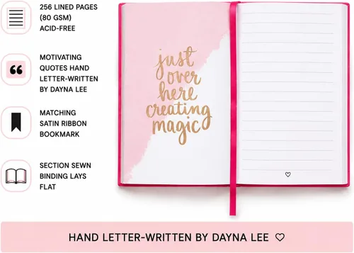 Miniatura 5 de WORLD TRAVELER Cuaderno inspirador de tapa dura, diario de citas para mujer, cuaderno plano de piel sintética "The Future is Bright", colección