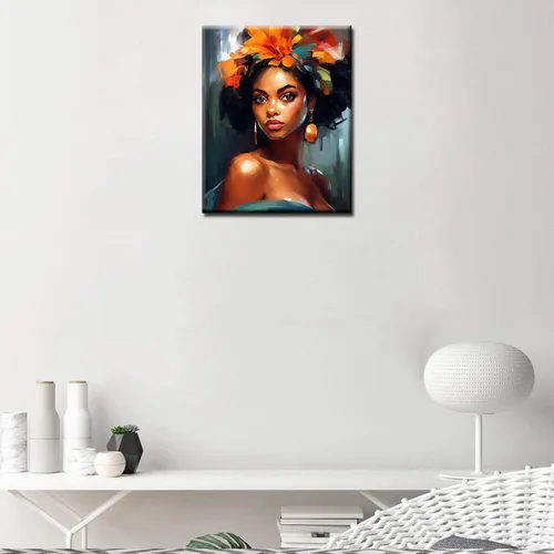 Miniatura 3 de Tucocoo Pintura por números para adultos, kits de pintura al óleo digital sobre lienzo con pinceles y pigmento acrílico, hermoso retrato de niña