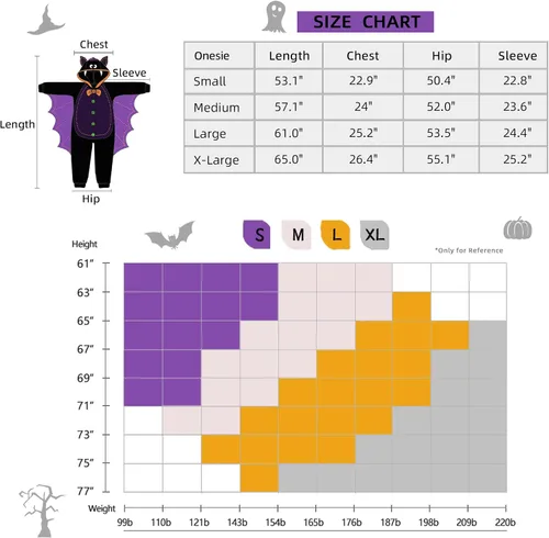Miniatura 6 de RONGTAI Pijama unisex de una pieza para Halloween para adultos