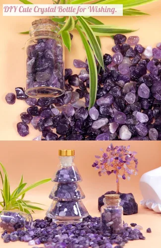 Miniatura 4 de 1 libra de amatista, grava de acuario, piedras naturales, chips de cristal de curación, piedras preciosas a granel, piedras trituradas y aplastadas