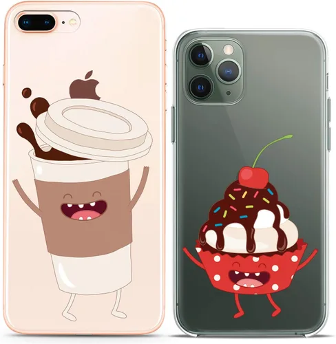 Miniatura 13 de Fundas a juego para parejas compatibles con iPhone 16 15 14 13 12 11 Pro Max Mini Xs X 6s 8 Plus 7+ Xr 10 SE 5 Bad Good Relationship Best Friend