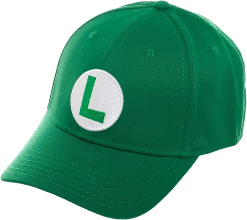 Miniatura 2 de Gorra de béisbol Luigi Flex Fit Verde, forro polar verde con licencia oficial de star wars silent one crew.